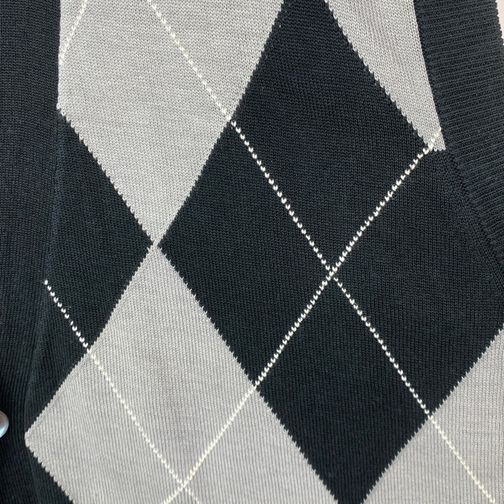 Paul Fredrick Argyle Button Up Vest - Picture 4 of 5